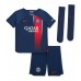 Günstige Paris Saint-Germain Manuel Ugarte #4 Babykleidung Heim Fussballtrikot Kinder 2023-24 Kurzarm (+ kurze hosen)